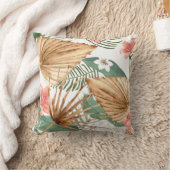 熱帯乾燥ヤシフローラ水彩 クッション (ブランケット)
