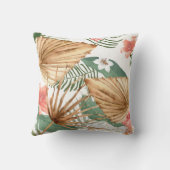 熱帯乾燥ヤシフローラ水彩 クッション (裏面)