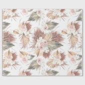 熱帯乾燥ヤシ葉の葉フローラエキゾチック ラッピングペーパー (フラット)