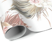 熱帯乾燥ヤシ葉の葉フローラエキゾチック ラッピングペーパー (ロールコーナー)