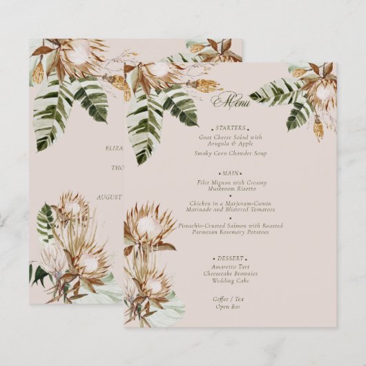 熱帯乾燥花バナナ葉類 (正面/裏面)