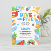 熱帯五大ビーチ5th誕生日パーティーに飛び込む 招待状 (スタンド正面)