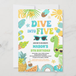 熱帯五大ビーチ5th誕生日パーティーに飛び込む 招待状