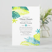 熱帯仮想ベビーまたはブライダルシャワー 招待状 (スタンド正面)