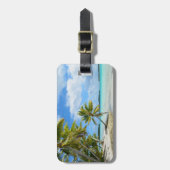 熱帯休暇旅行荷物のラベル ラゲッジタグ (正面縦)