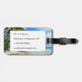 熱帯休暇旅行荷物のラベル ラゲッジタグ (裏面横)