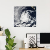 熱帯低気圧ブラスの衛星観測 ポスター (ホームオフィス)