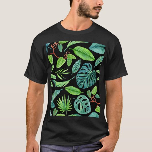 熱帯低気圧:熱帯雨林の緑。 Tシャツ (正面)