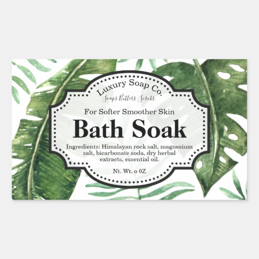 熱帯体スクラブラベル 長方形シール (正面)