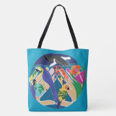 熱帯作成のトート トートバッグ (裏面)