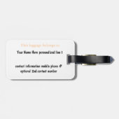 熱帯傘の飲み物のカクテル ラゲッジタグ (裏面横)