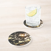 熱帯写真:木の間の夕日 コースター (側面)