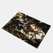 熱帯写真：木の間の夕日 ドアマット (アングル)
