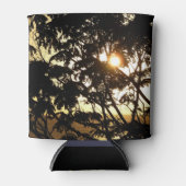 熱帯写真:木の間の夕日 缶クーラー (正面)