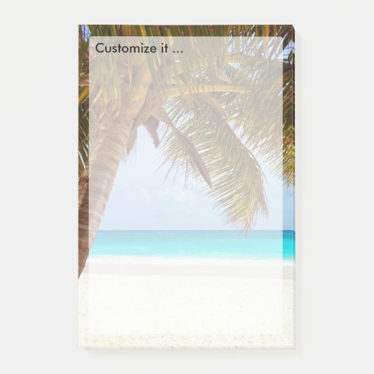 熱帯冷えるビーチ場面 ポストイット (正面)