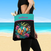 熱帯刺フェイクしゅう魚ターコイズピンク名 トートバッグ