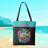 熱帯刺フェイクしゅう魚ターコイズピンク名 トートバッグ