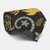 熱帯動物シームレスパターンモンキーヤシの木 ネクタイ (ロール)