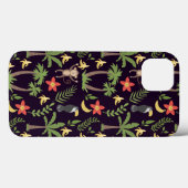 熱帯動物シームレスパターンモンキー&マコー Case-Mate iPhoneケース (裏面 (横))