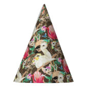 熱帯動物パターン パーティーハット (左)