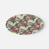 熱帯動物パターン ペーパープレート (アングル)