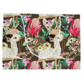熱帯動物パターン ラージペーパーバッグ (裏面)