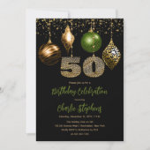 熱帯動物肌バウブル50th誕生日パーティー 招待状 (正面)