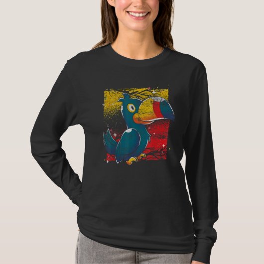 熱帯動物雨林鳥可愛いトゥーカン1 Tシャツ (正面)
