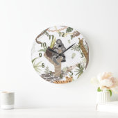 「熱帯動物」 ラージ壁時計 (ホーム)