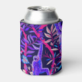 熱帯動物:青いサルのパターン。 缶クーラー (缶正面)