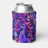 熱帯動物:青いサルのパターン。 缶クーラー (缶裏面)