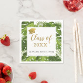 熱帯卒業パーティナパーソナライズされたプキン スタンダードカクテルナプキン (インサイチュ)