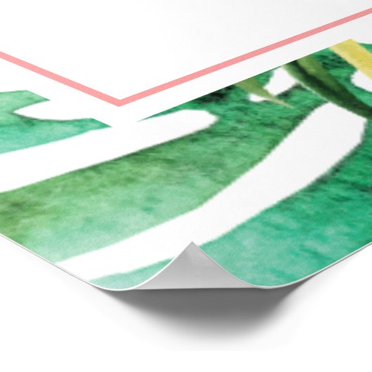 熱帯卒業ルアウ（ハワイ式宴会）パーティーウェルカムサイン ポスター (角)