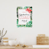 熱帯卒業ルアウ(ハワイ式宴会)パーティーウェルカムサイン ポスター (キッチン)