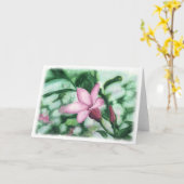 熱帯反射の水彩画の芸術の挨拶状 カード (黄色い花)