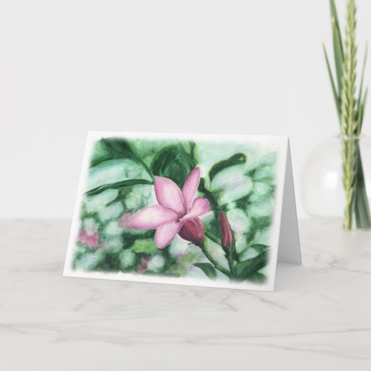 熱帯反射の水彩画の芸術の挨拶状 カード (正面)