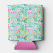 熱帯名門私立校風のハイビスカス花 |モノグラム 缶クーラー (裏面)