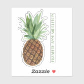 熱帯名門私立校風のパイナップルパーソナライズされた シール (シート)