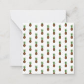 熱帯名門私立校風のパイナップルパーソナライズされた ノートカード (裏面)