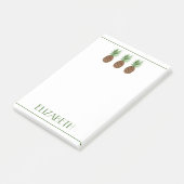 熱帯名門私立校風のパイナップルパーソナライズされた ポストイット (アングル)