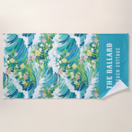 熱帯名門私立校風のビーチ波 |ビーチハウス ビーチタオル