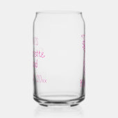 熱帯名門私立校風のピンクのパイナップルパーソナライズされた ガラス缶 (右)