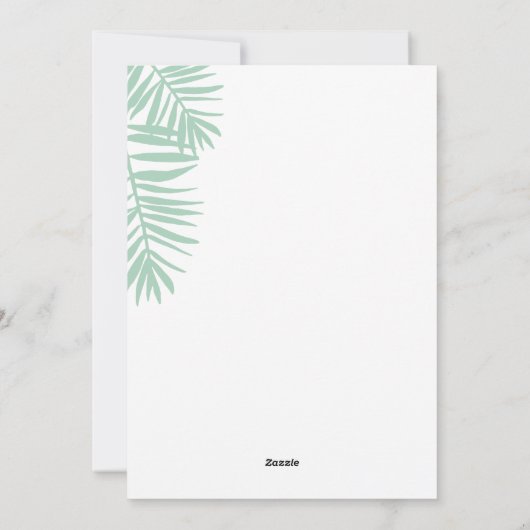 熱帯図解入りの、写真付きのクリスマスパームツリー シーズンカード (裏面)