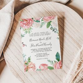 熱帯図解入りの、写真付きのフローラフォーマル結婚の 招待状