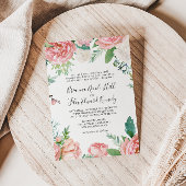 熱帯図解入りの、写真付きのフローラフォーマル結婚の 招待状