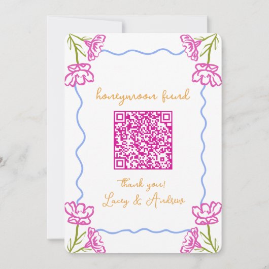 熱帯地中海のハネムーン基金QRコード カード (正面)