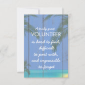 熱帯地域のボランティアの感謝の週 カード (正面)