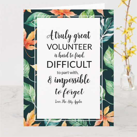 熱帯地域のボランティアの感謝の週 カード (黄色い花)