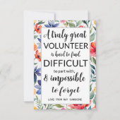 熱帯地域のボランティアの感謝の週 カード (正面)