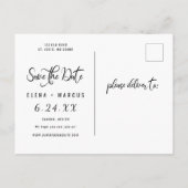 熱帯地域のヤシの木が日付を節約 案内ポストカード (裏面)